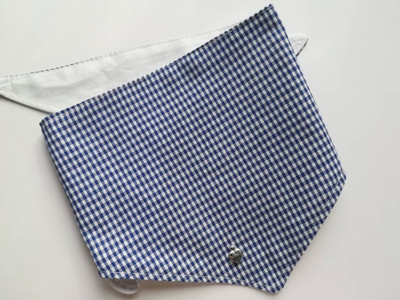 Dog neckscarf blue checkered designs,dog bandana,dog collar,gift,triangle cloth dog,dog accessories with name,buy dog stuff shop