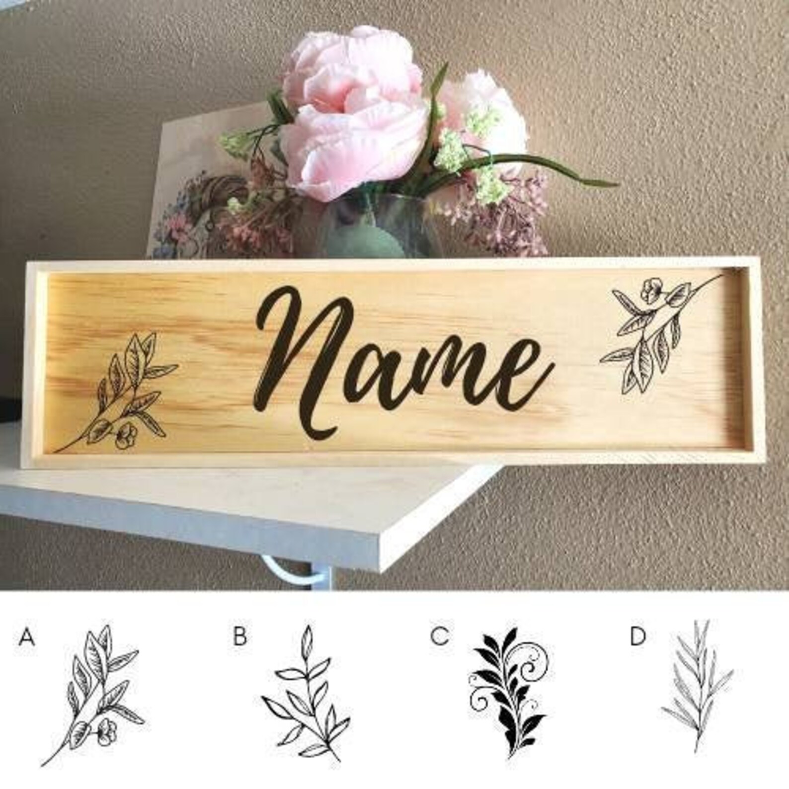 Personalized Wood Burned Name Sign 18W X 5H Etsy