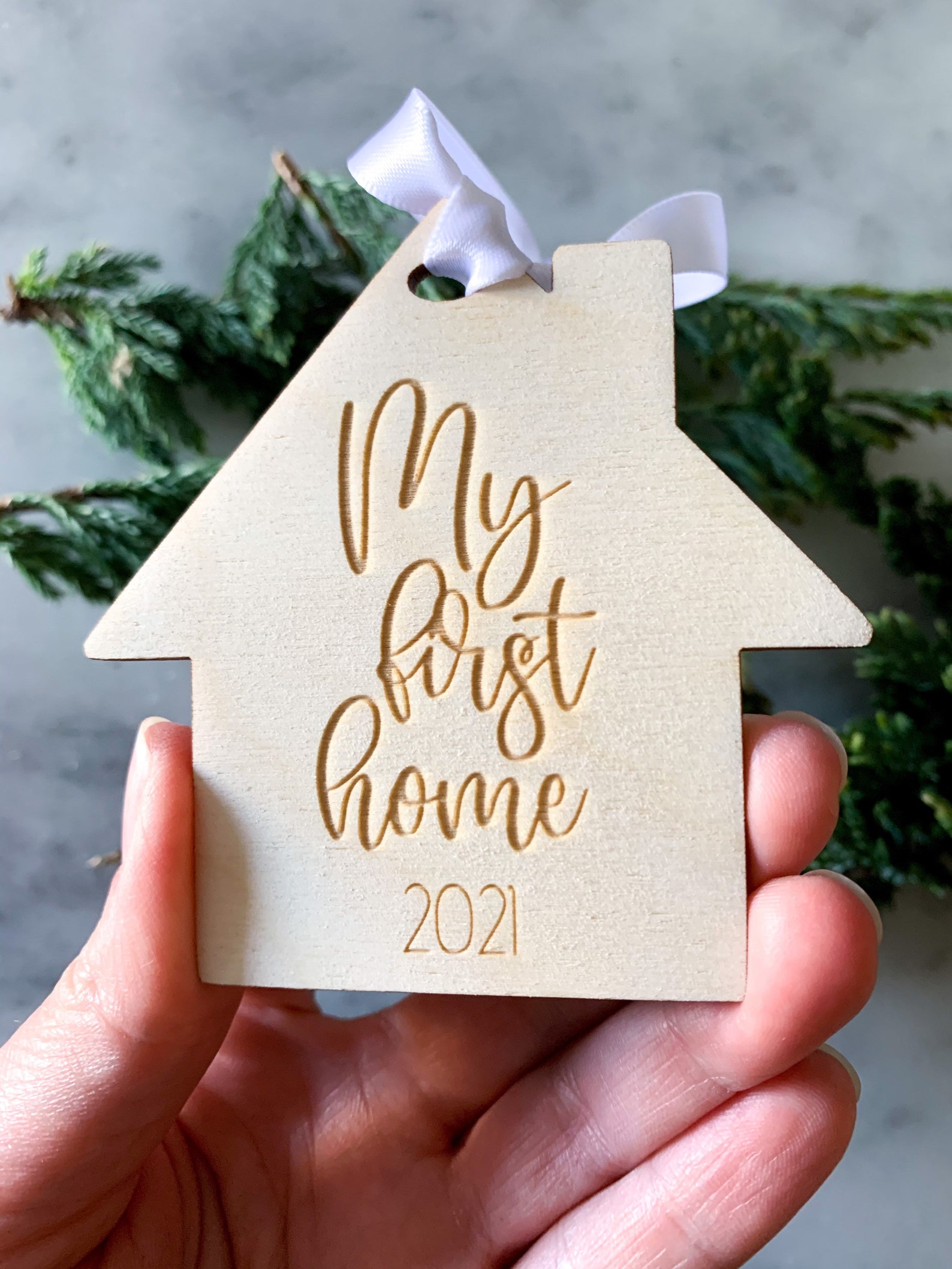 Our First Home 2021 Ornament My First Home Wood Holiday Etsy