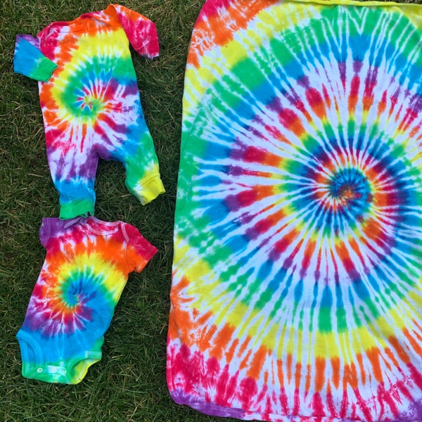 Tie Dye Blanket Etsy