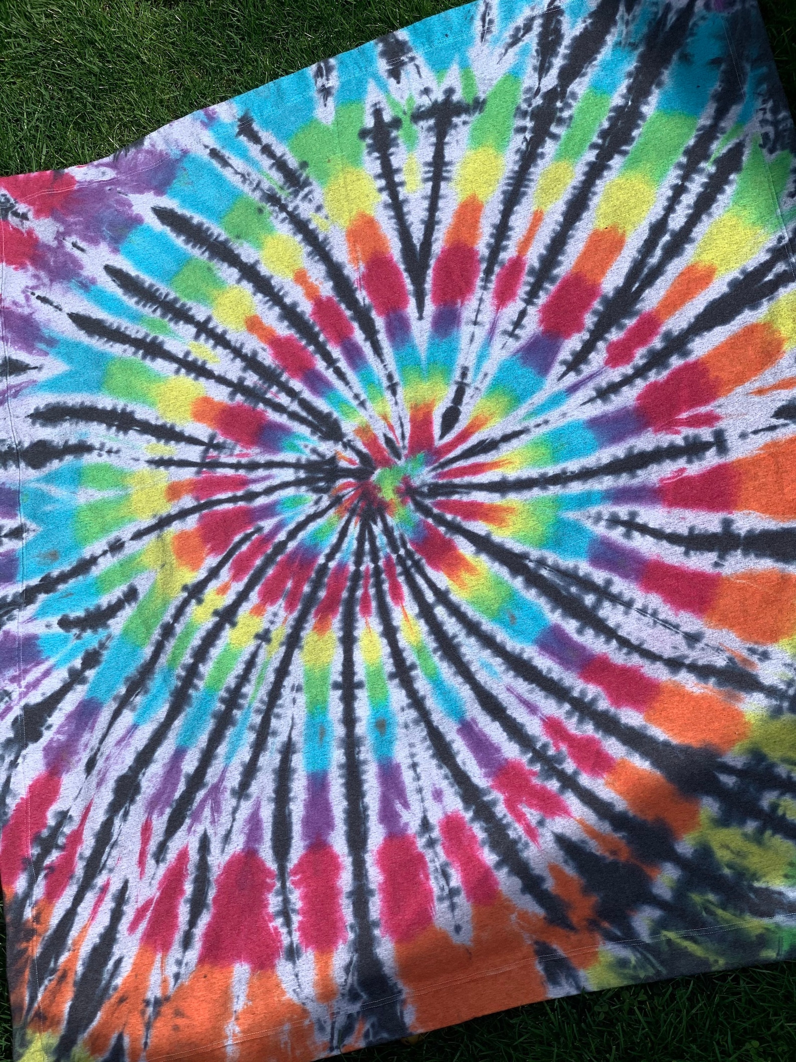 Custom Tie Dye Stadium Blanket // Tie Dye Blanket // Picnic Etsy