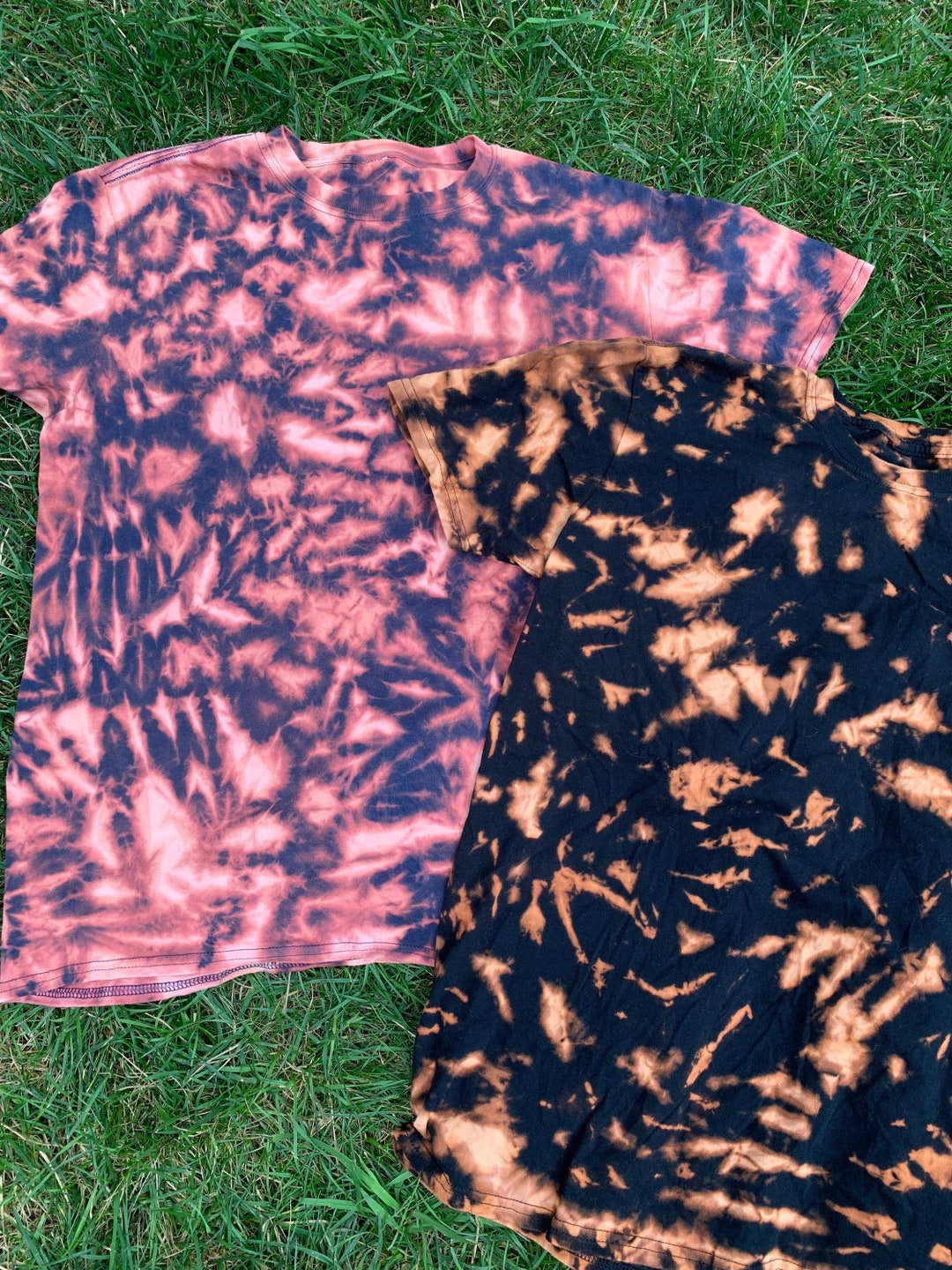 Bleach Dye Tshirt // Reverse Dye T Shirt // Bleached Tshirt// Unisex Kids or Adult Tshirts