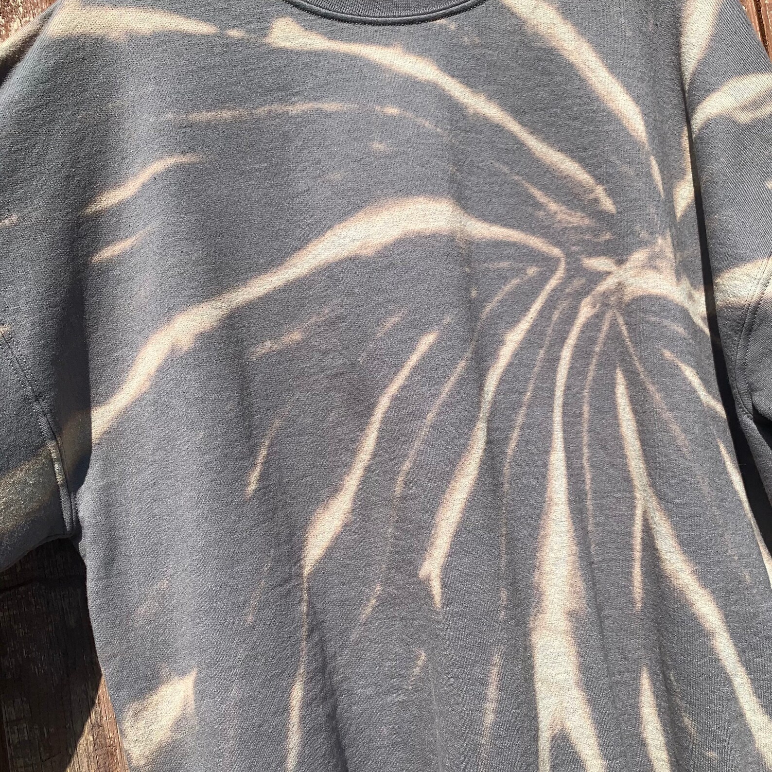gray bleached sweatshirt