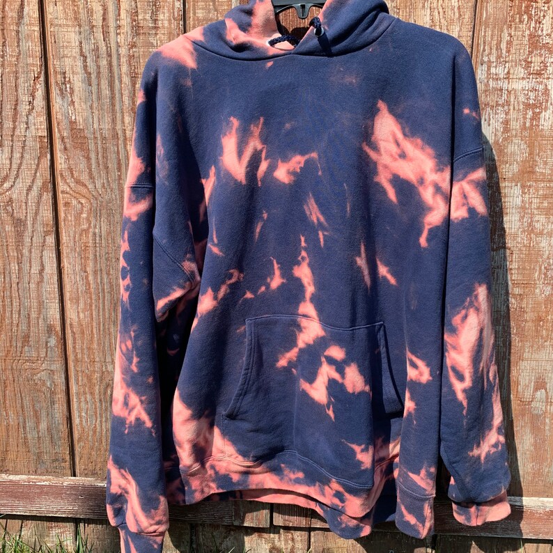bleach dye navy blue sweatshirt