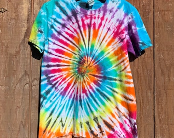 Rainbow Swirl Tie Dye T-Shirt // Unisex Kids T-Shirt // Unisex Adult T-Shirt // Rainbow Swirl