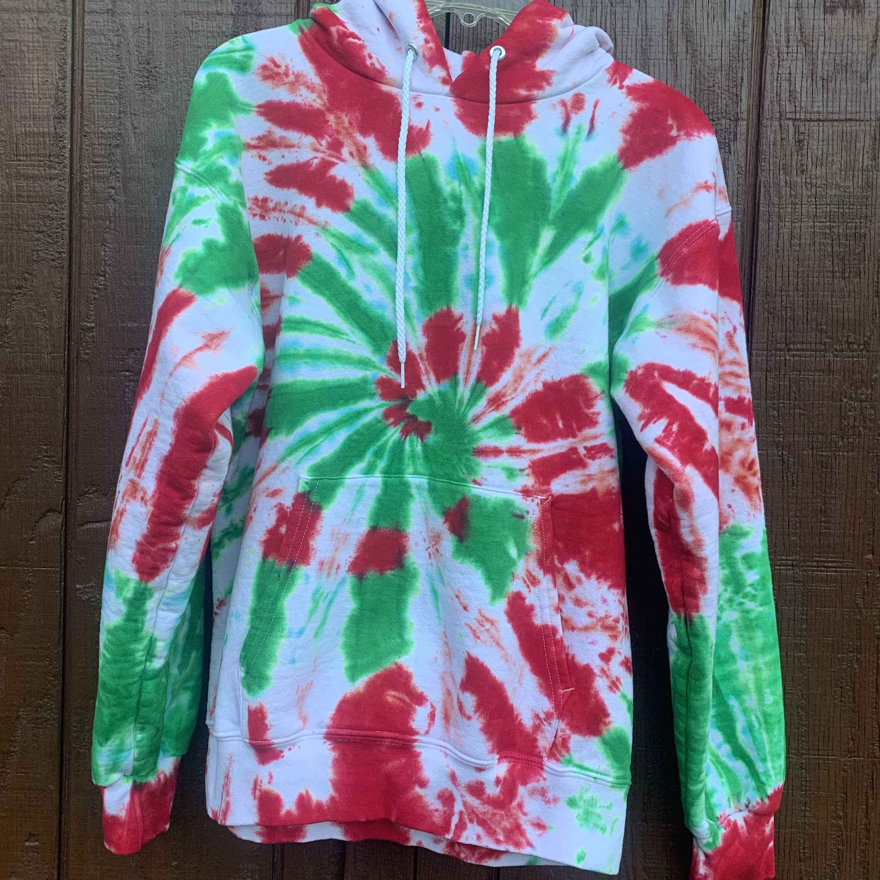 MajesticTieDyeDesign Christmas Tie Dye Swirled Sweatshirt