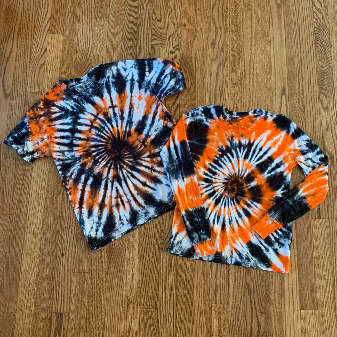 Halloween Tie Dye Tshirt // Unisex Kids Tshirt // Orange & Etsy