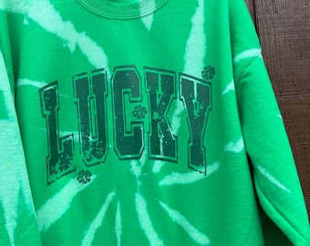 Lucky Sweatshirt // St. Patricks' Day Sweatshirt // St. Paddy's Day // Green Sweatshirt // Shamrock Sweatshirt // Luck of the Irish