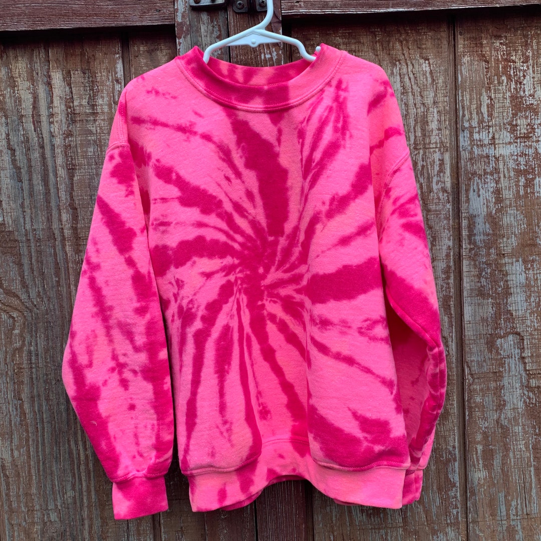 Pink Tie Dye Sweatshirt // Pink Tie Dye Hoodies // Crew Neck - Etsy