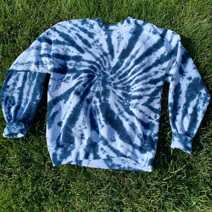 Washed Indigo Swirl Tie Dye Sweatshirt // Kids Sweatshirt // - Etsy