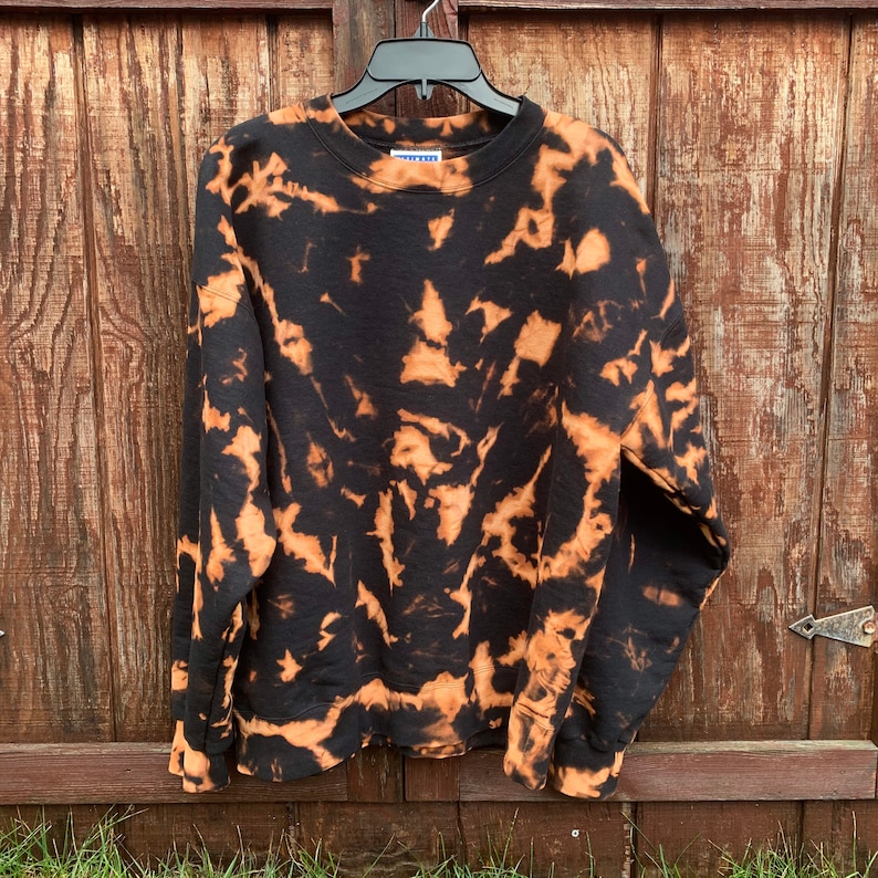 bleach dye navy blue sweatshirt