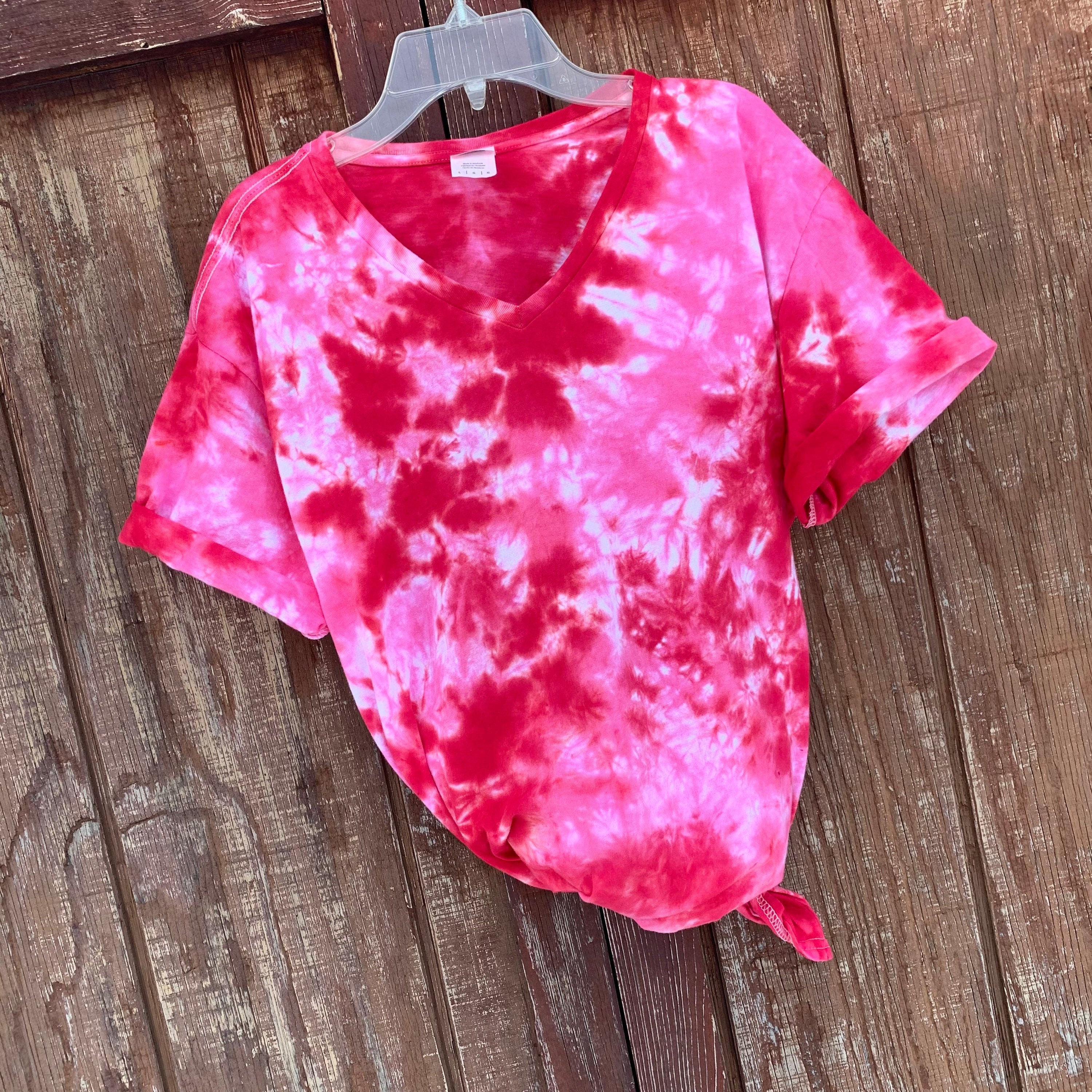 Red and Pink Tie Dye Etsy
