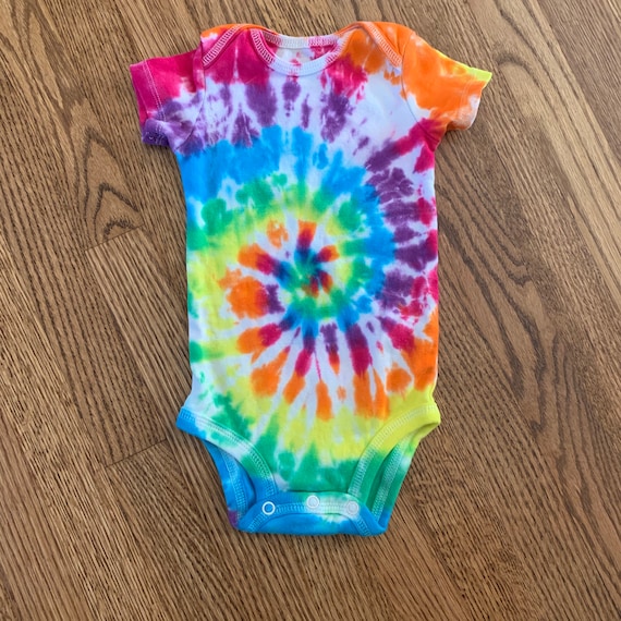 rainbow tie dye onesie