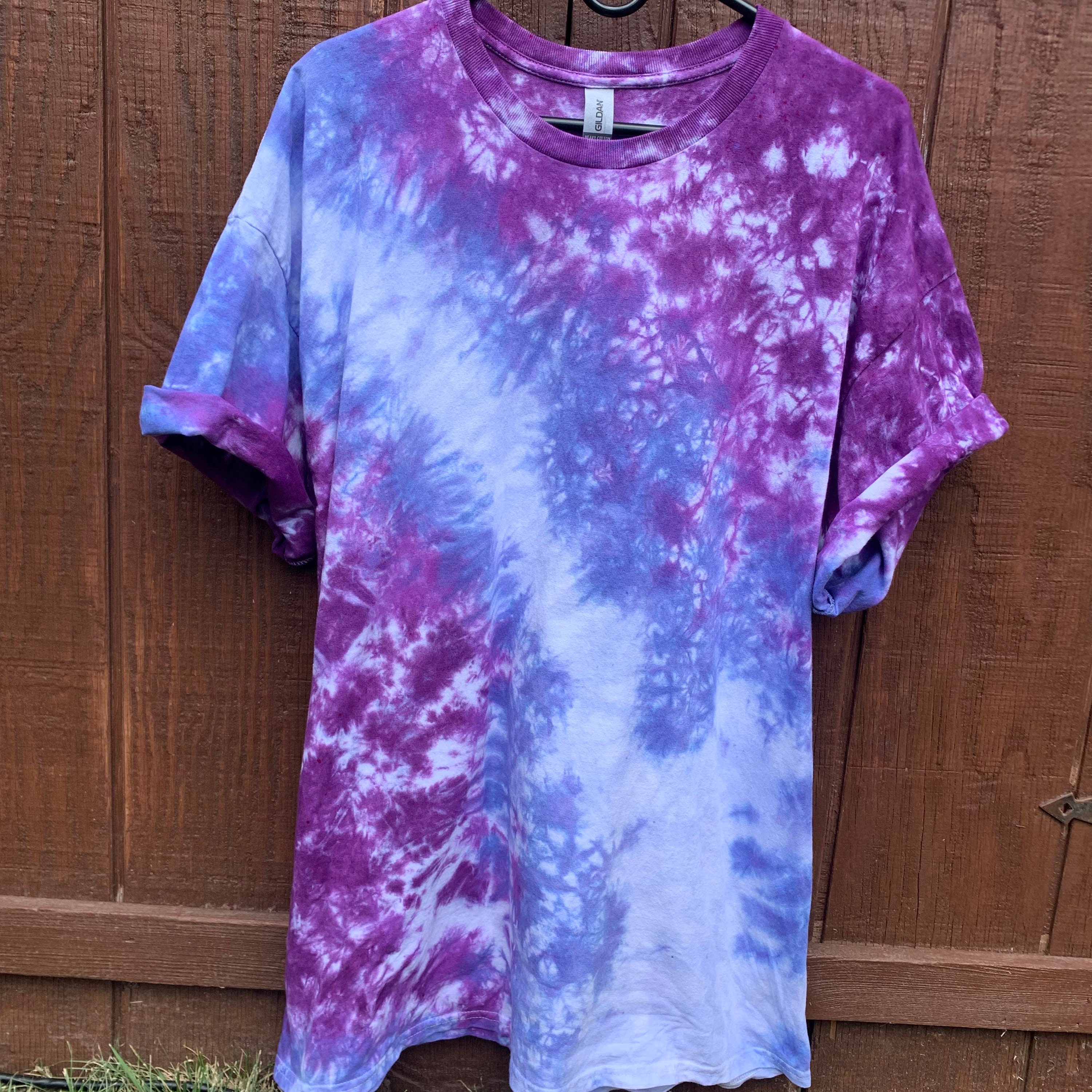Purple Sunset Tie Dye Shirt // Purple Tie Dye // Crumbled Tie - Etsy
