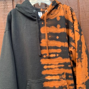 Bleach Dye Sweatshirt // Acid Wash Sweatshirt // Black Bleach Dye ...