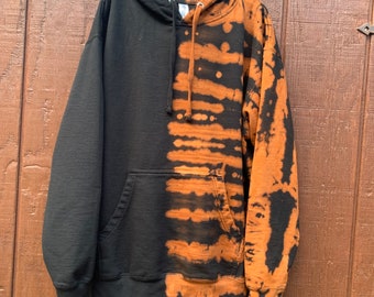 Bleach Dye Sweatshirt // Acid Wash Sweatshirt // Black Bleach Dye Sweatshirt // Bleach Dye Sweater // Reverse Dye Sweatshirt