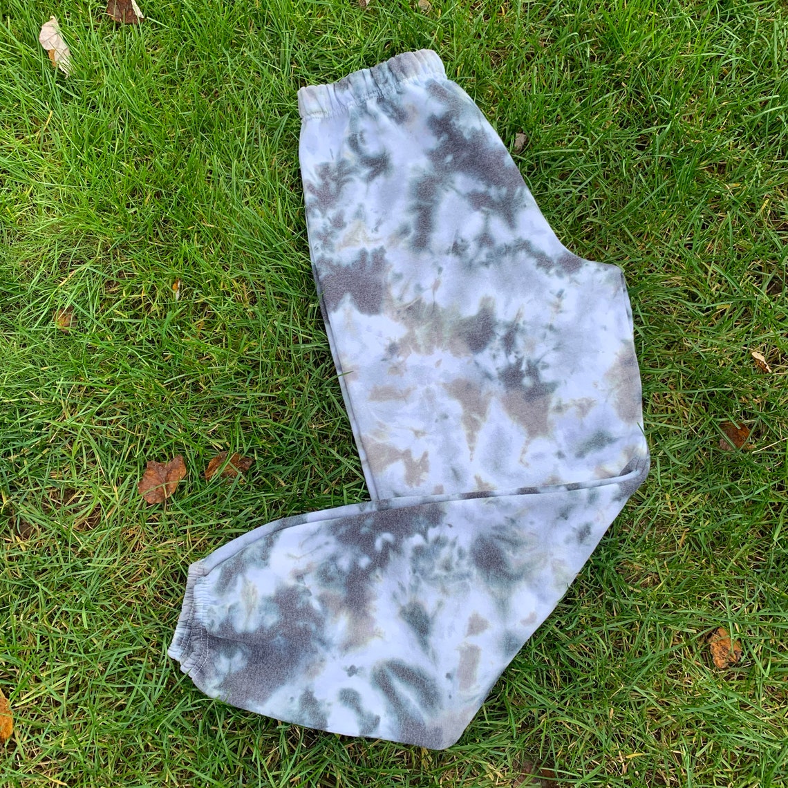 bleach tie dye grey sweatpants