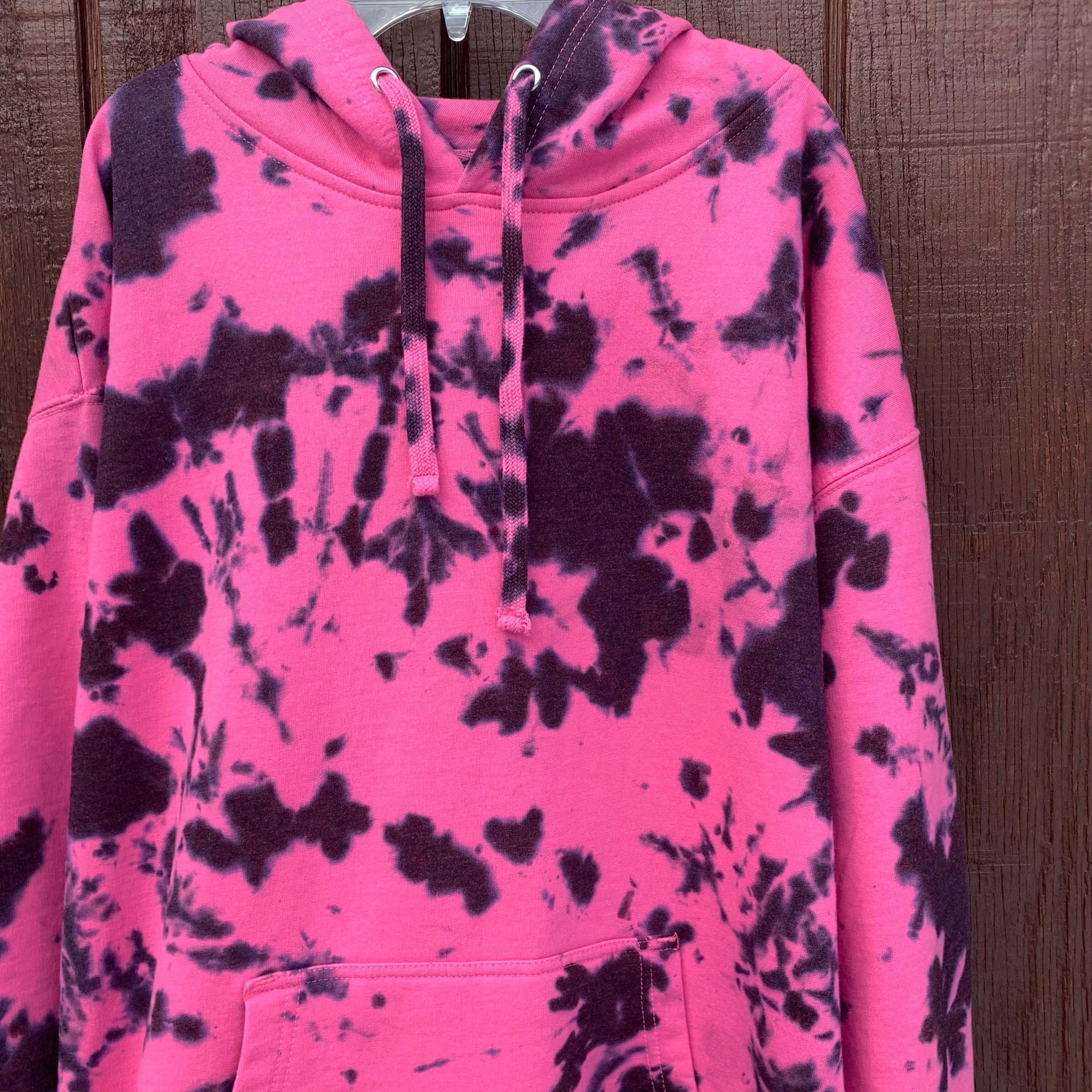 Tie dye deals hoodie pink