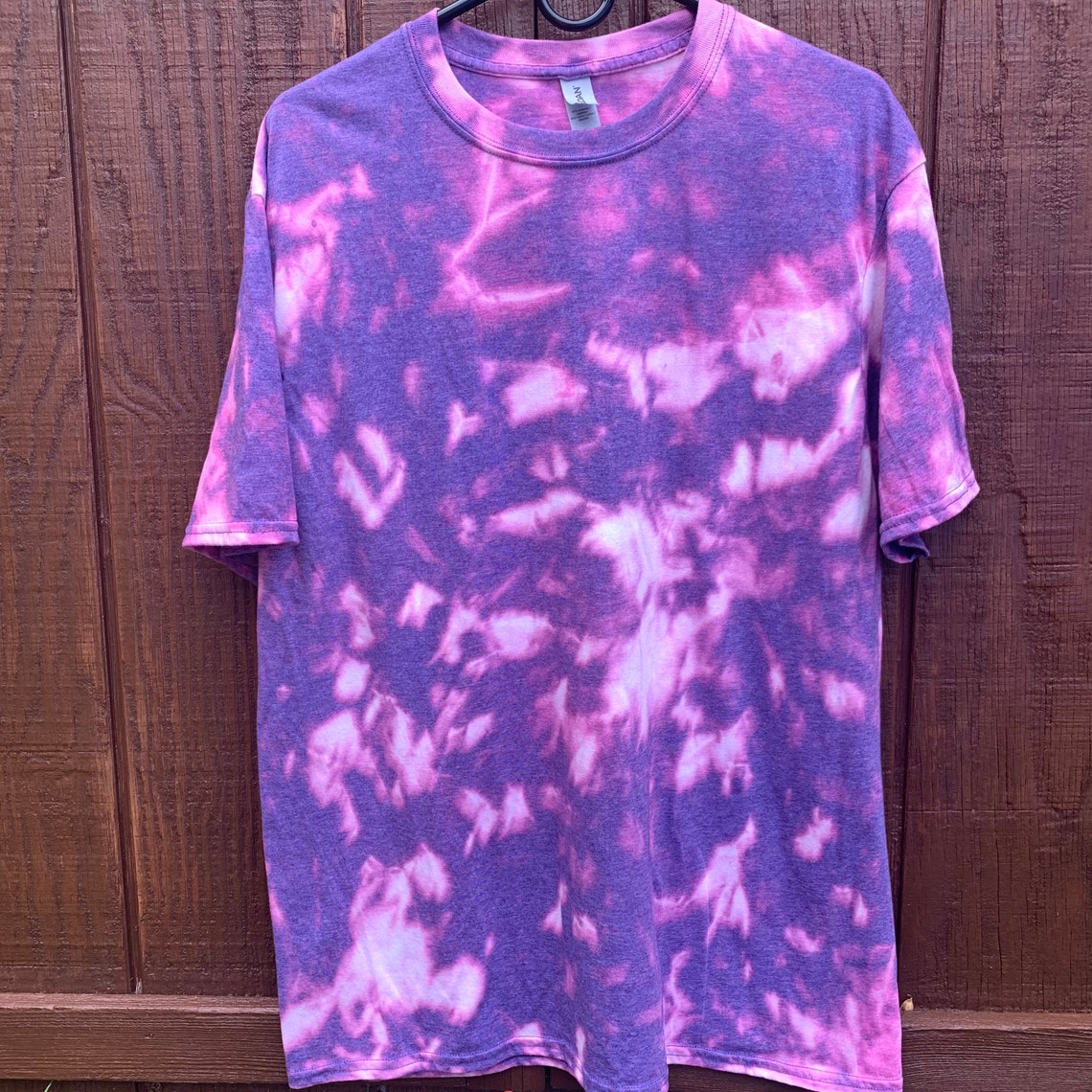 Purple Bleach Dye T-shirt // Purple Tie Dye T-shirt // Reverse | Etsy