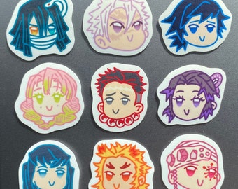 Demon Slayer Hashira Stickers - die cut vinyl stickers for laptops, scrapbooks, journaling, water bottles or anywhere you please!