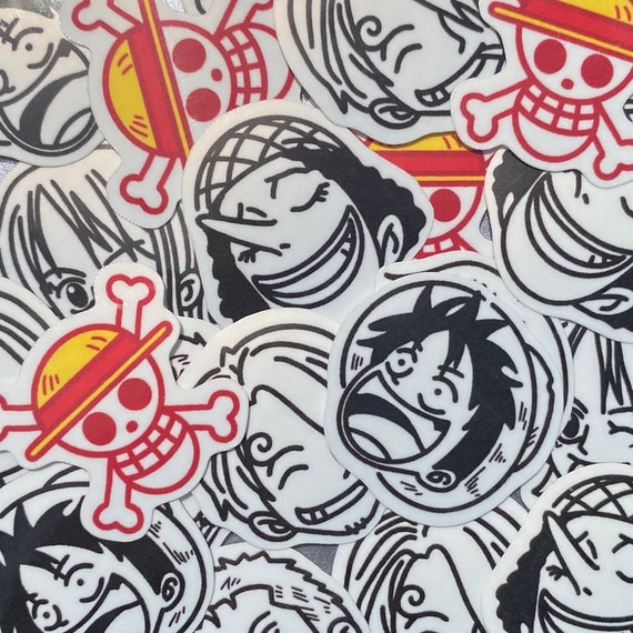 One Piece Sticker Pack - Hand-Drawn Die Cut Vinyl Stickers