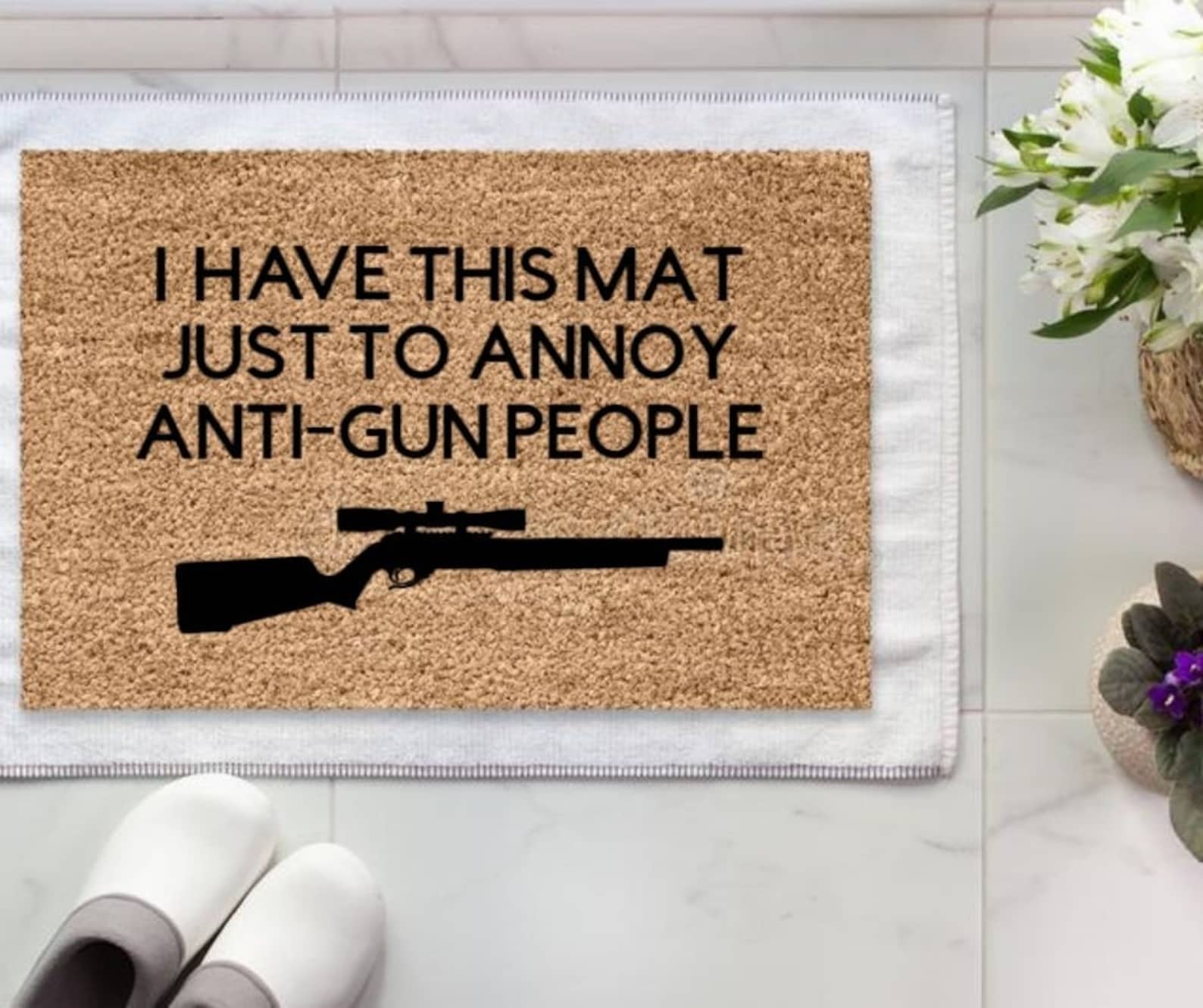 2nd Amendment Gun Door Mat 2nd Amendment Doormat Custom Etsy