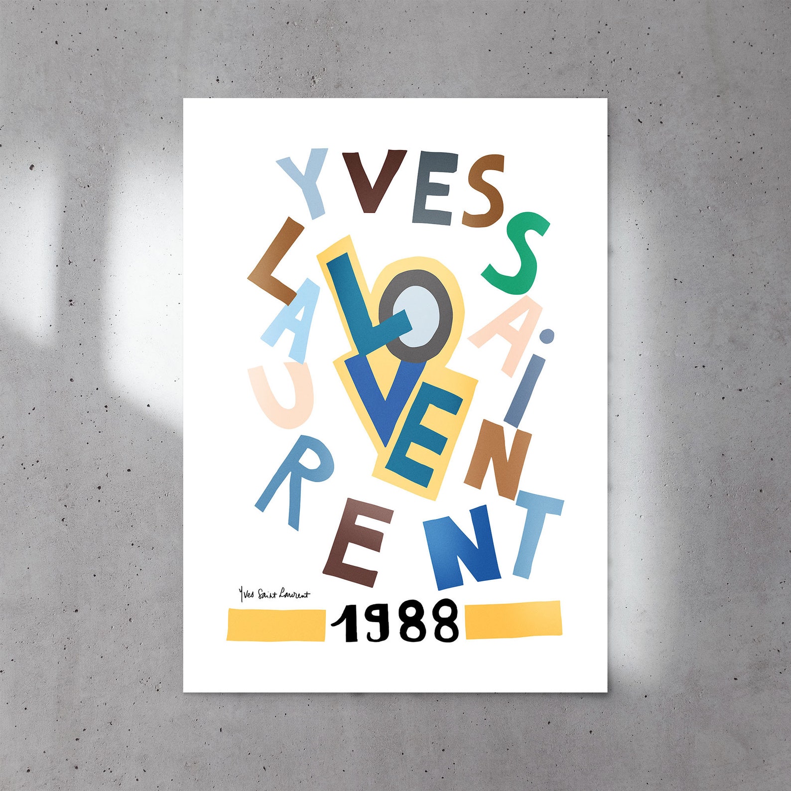 Yves Saint Laurent Love Poster Set of 4 Yves Postcards Etsy