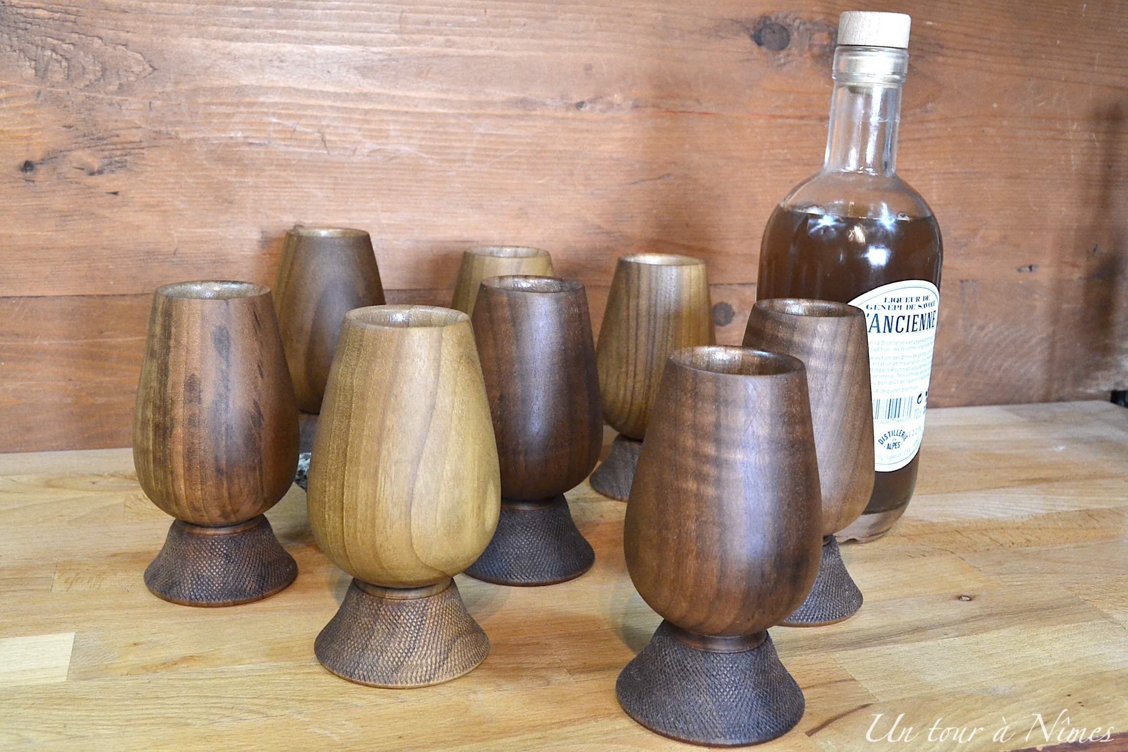 Verres à Whisky en Noyer