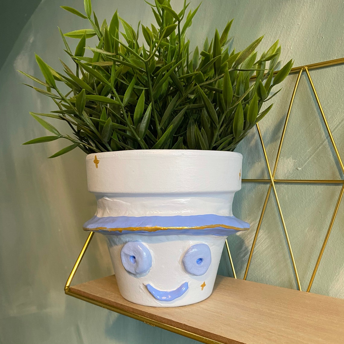 Handmade Clay Plant Pot �Run rings around me� Etsy
