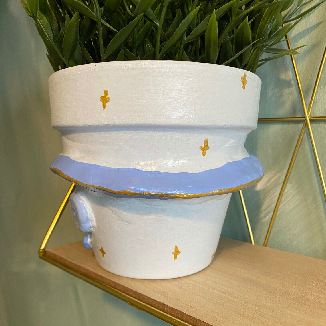 Handmade Clay Plant Pot �Run rings around me� Etsy