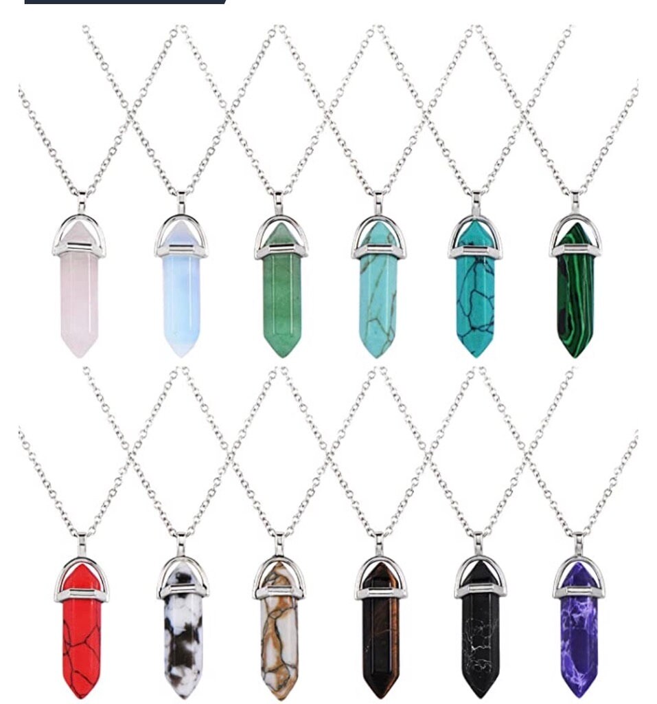 Healing Crystal Necklace Etsy