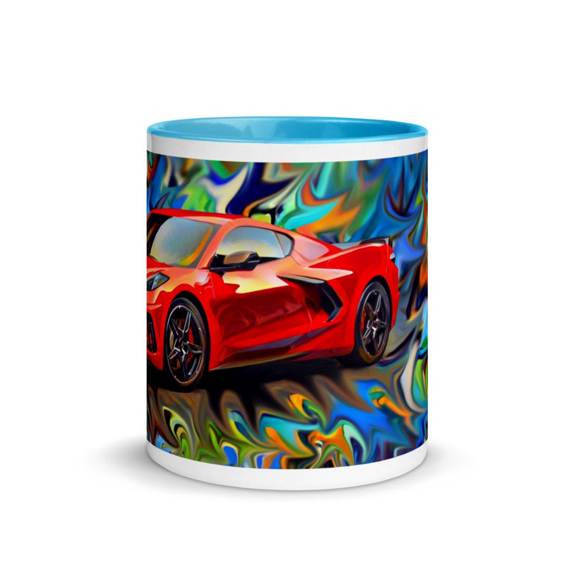 Chevy Corvette C8 Sports Car Racing Cool Tea Cup Coffee Mug | Etsy