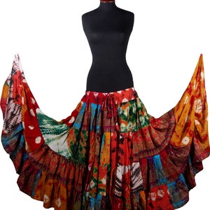 Tribal Bellydance Skirt – 25 & 35 Yard , ATS Costume, 4 Tier Festival Dance Skirt