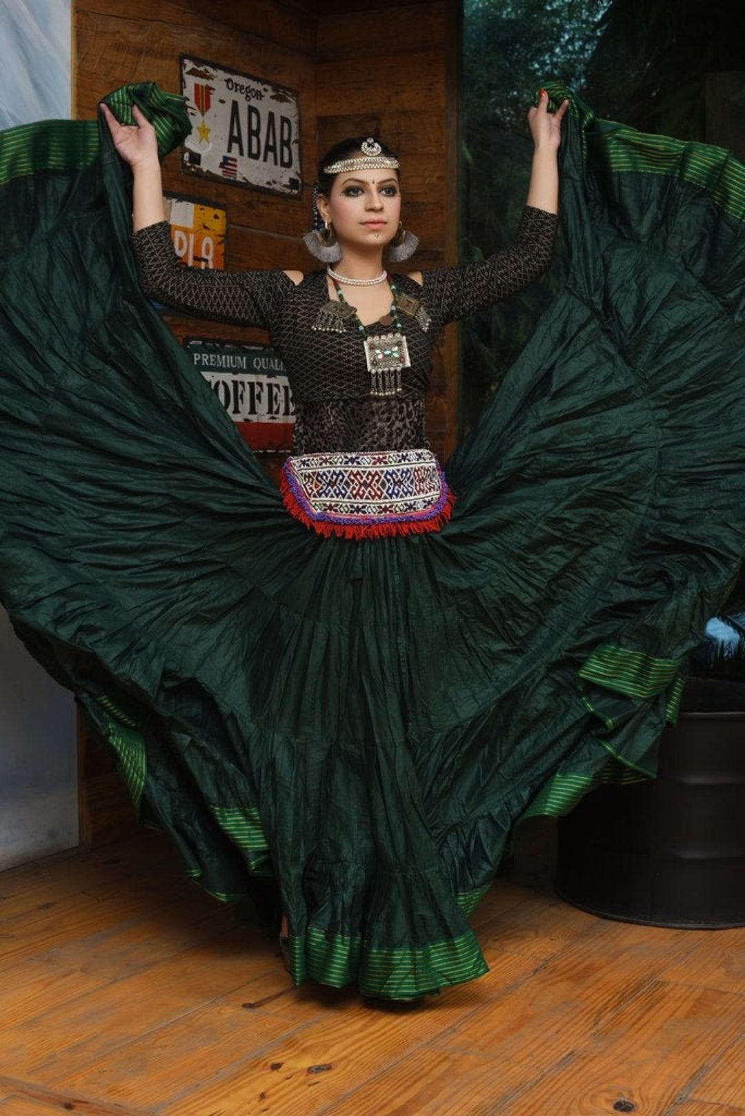 Tribal Belly Dance Skirt / Belly Dance Costume / Gypsy Costume / ATS ...