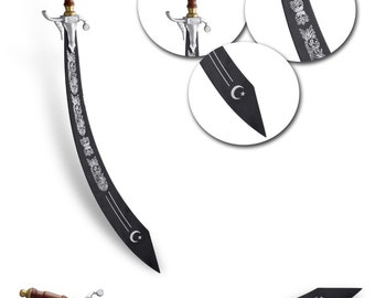 Tribal Bellydance Beginner Sword / Scimitar / Belly dance Props with leather sheath 34&quot; length
