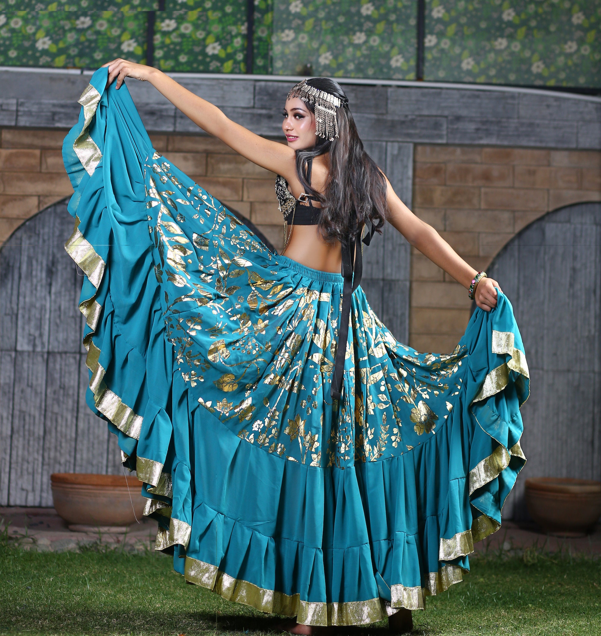 Tribal Belly Dance Skirt / Belly Dance Costume / Gypsy Costume
