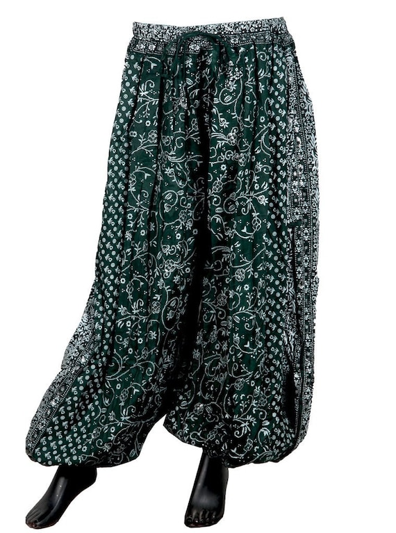 Tribal Belly dance Bloomers Block Print Harem Pants Very Full Tribal Belly dance Bloomers Block Print Harem Pants Very Full