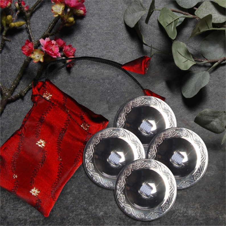 Tribal Belly Dance Accessories Finger Cymbals / Zills Silver Etsy