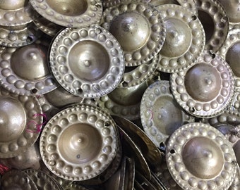 100 pcs DIY Kuchi Afghan Amulets Vintage Amulets Tribal Amulets Belly dance Amulets ATS Amulets 100 % silver brass gillet