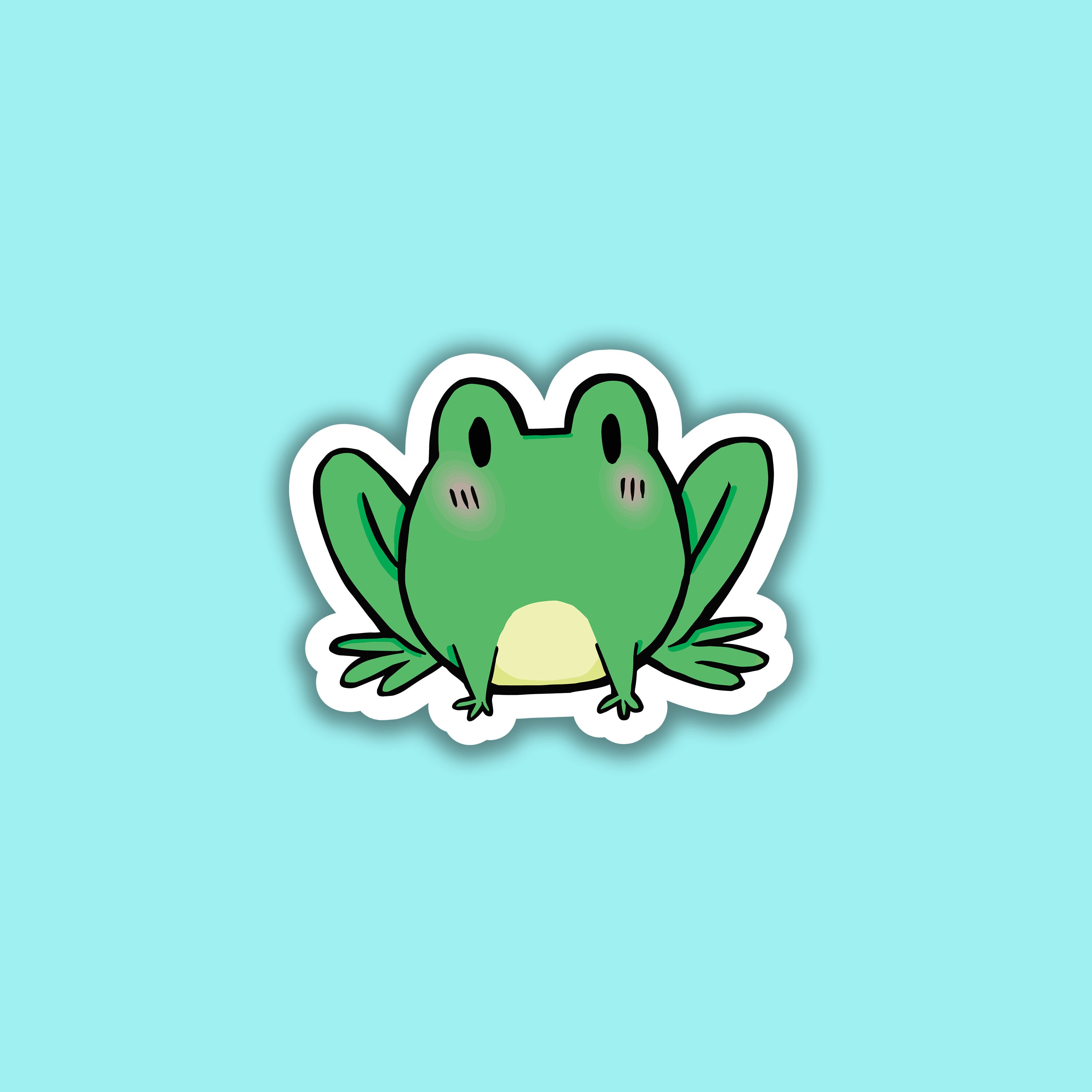 Froggy Boi Sticker Frog Sticker Cute Frog Frog Drawing Etsy