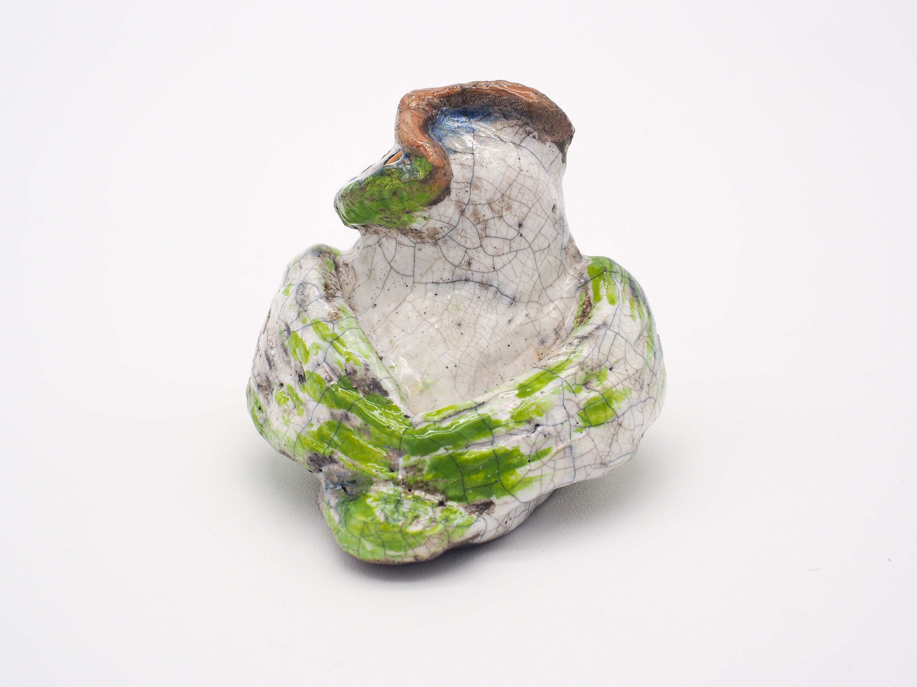 Raku Ceramic Owl Handmade Raku Pottery Artisan Owl Sculpture ...