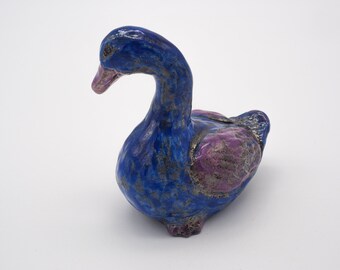 Handmade Raku Ceramic Goose Collectible Item