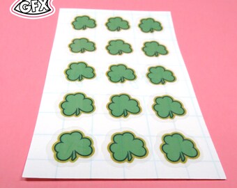 Three Leaf Clover Transparent Planner Stickers