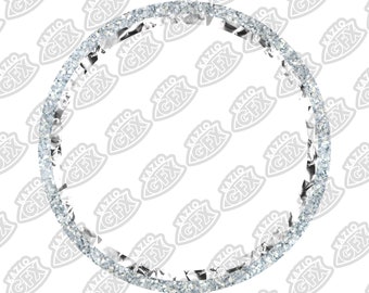 Silver Glitter Social Media Profile Frames