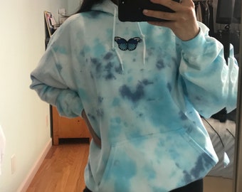 tie dye butterfly sweatshirt