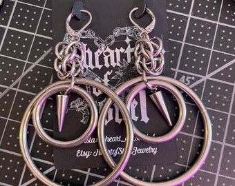 Chainmail spike earrings