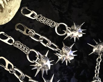 Heart morningstar mace keychain