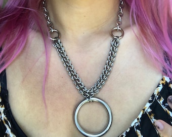 Chainmaille o-ring necklace