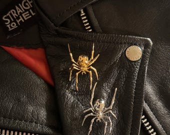 Stainless Steel Spider Pin, Spooky Brooch