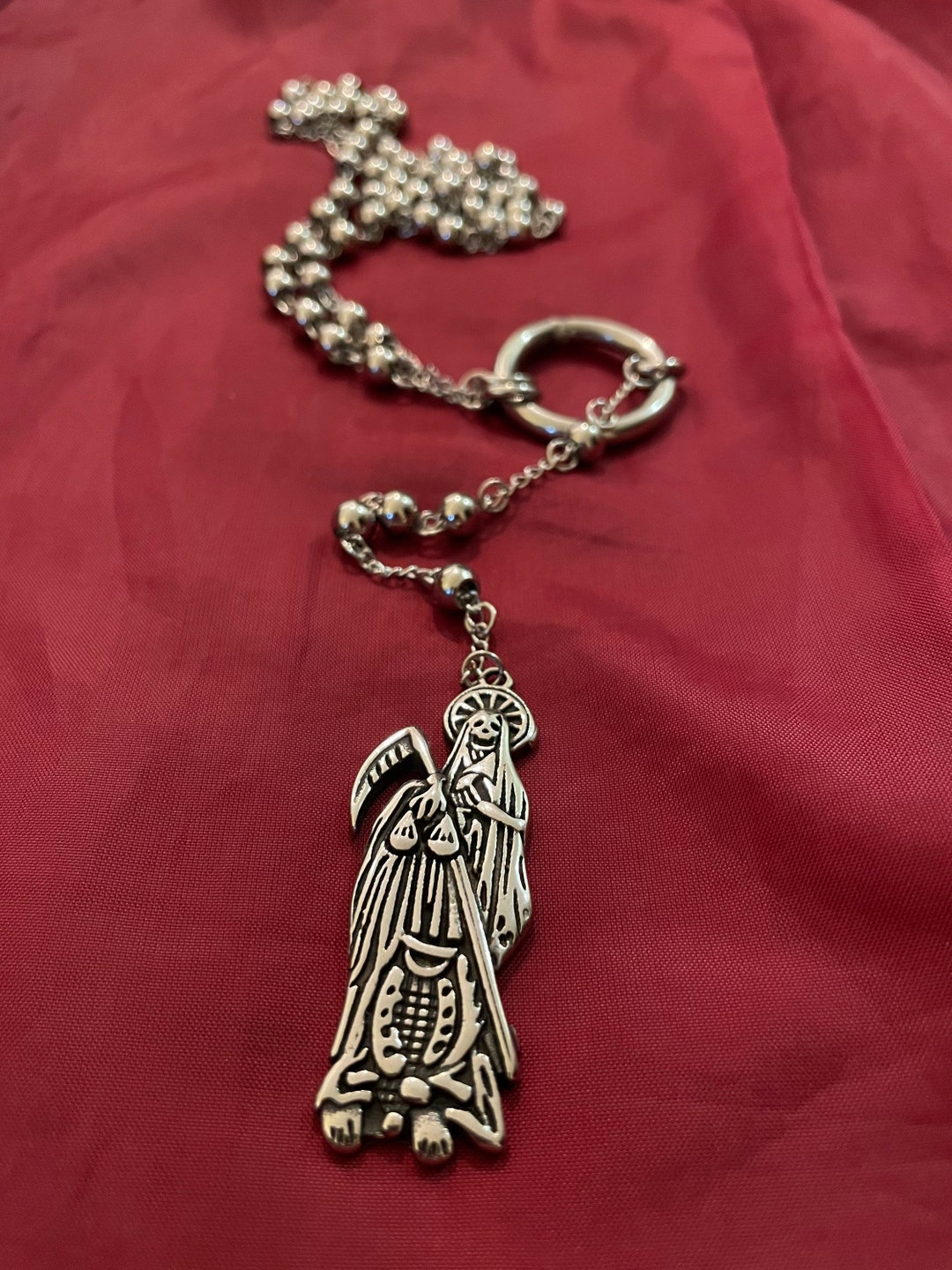 Santa Muerte Rosary - Etsy